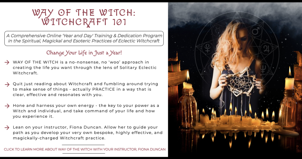 Learn more about all things magick and how to harness your OWN power, which is the absolute cornerstone of your Witchcraft practice! Join me today and master the foundations of the Craft in Way of the Witch: Witchcraft 101 course. Learn Witchcraft in our online course now!